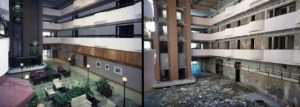 Monte Palace Hotel Azores atrium before and after 2