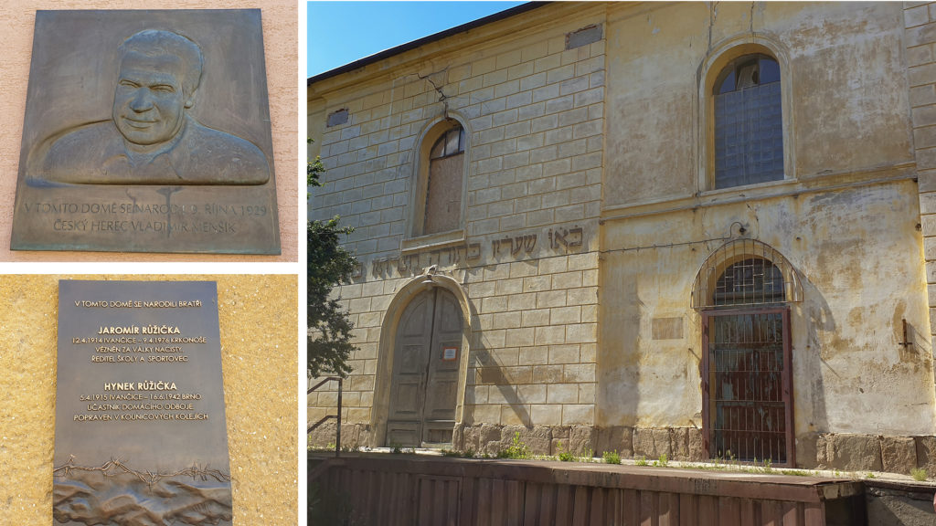 Ivančice - synagoga a pamětní desky