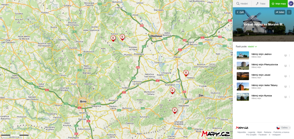 Interaktivní mapa - Mapy.cz